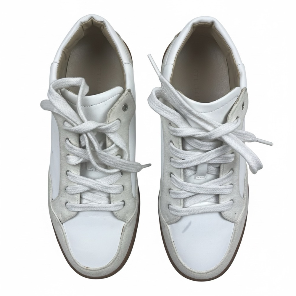 Stella McCartney White & Tan Gum Sole Sneakers Size 39 — Made in Spain - Picture 3 of 7